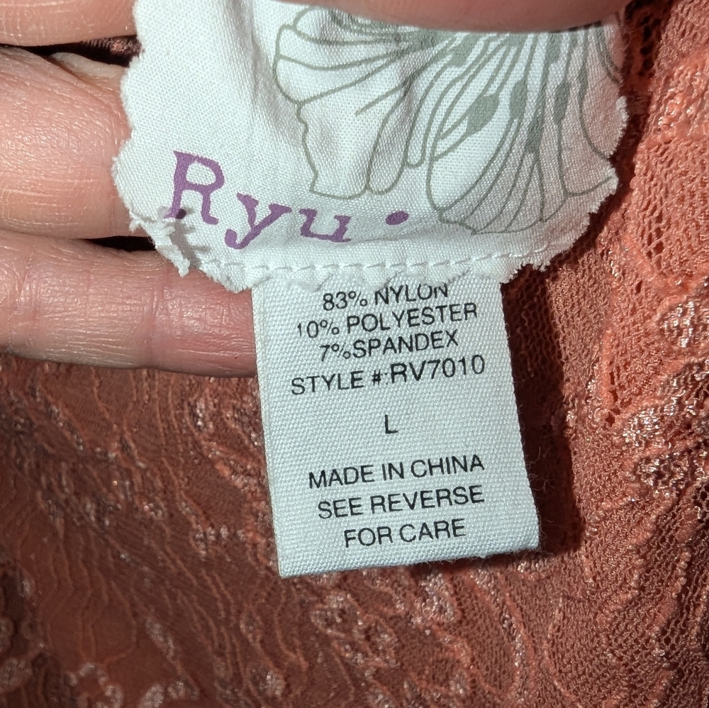 Ryu Rust Lace Top (L)